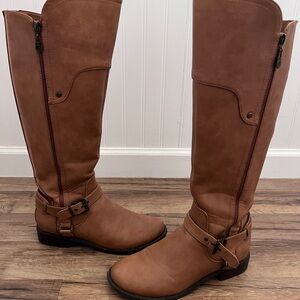 G by Guess Over-the-Knee Riding Boots in Tan
